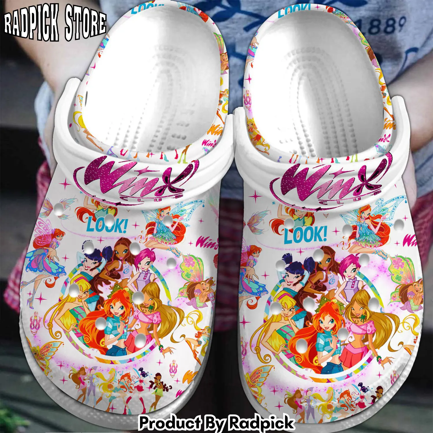 Radpick premium winx club tv series clogs shoes comfortable for men women qh8 rp6522011